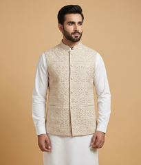 Beige Sequin Motif