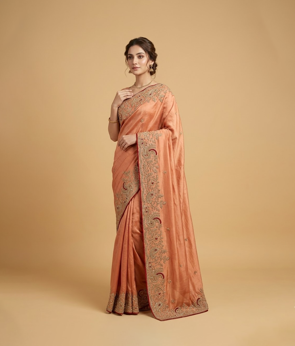 Contrast Saree